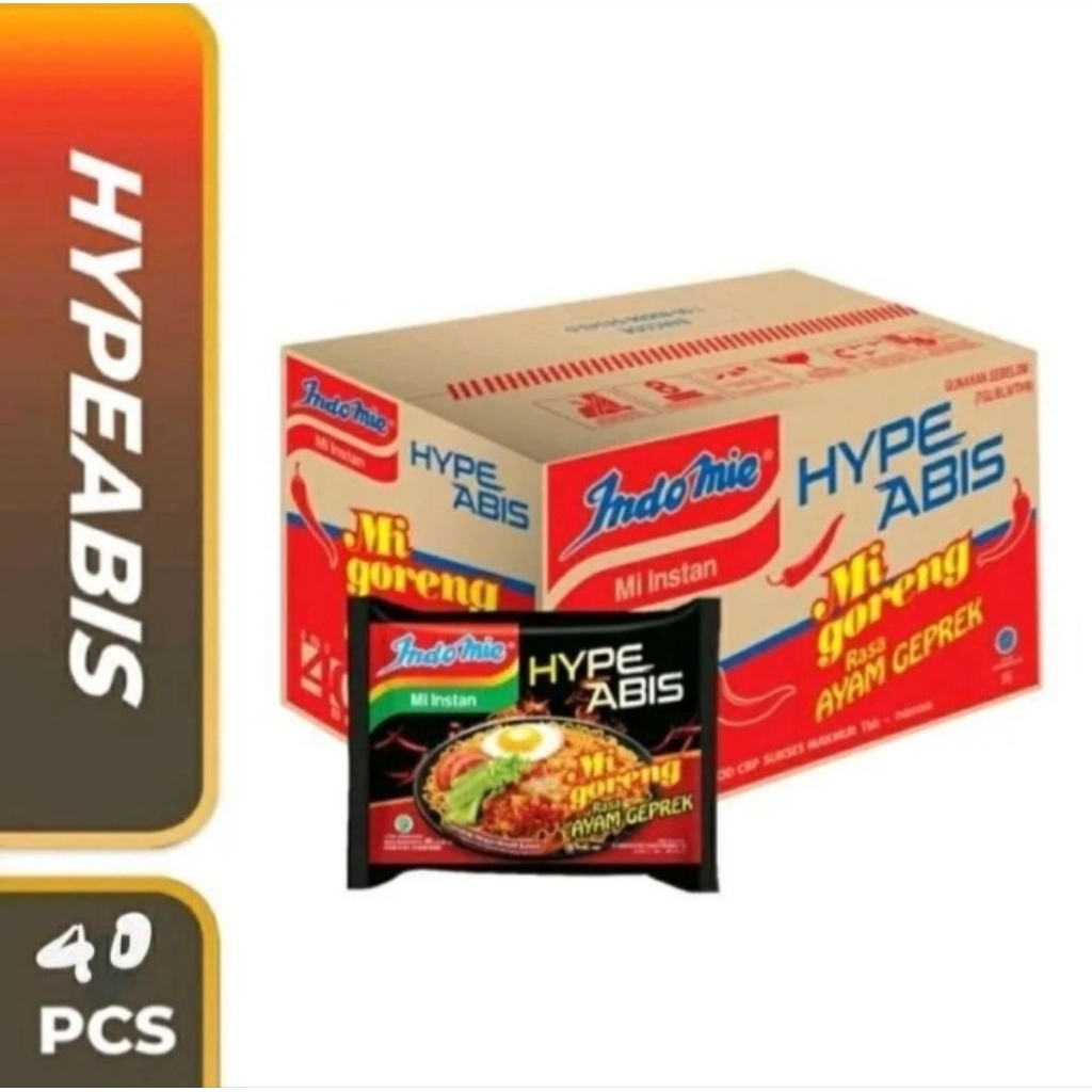 

Indomie Hype Abis Mi Instant Goreng Ayam Geprek 1 Karton 40 Pcs