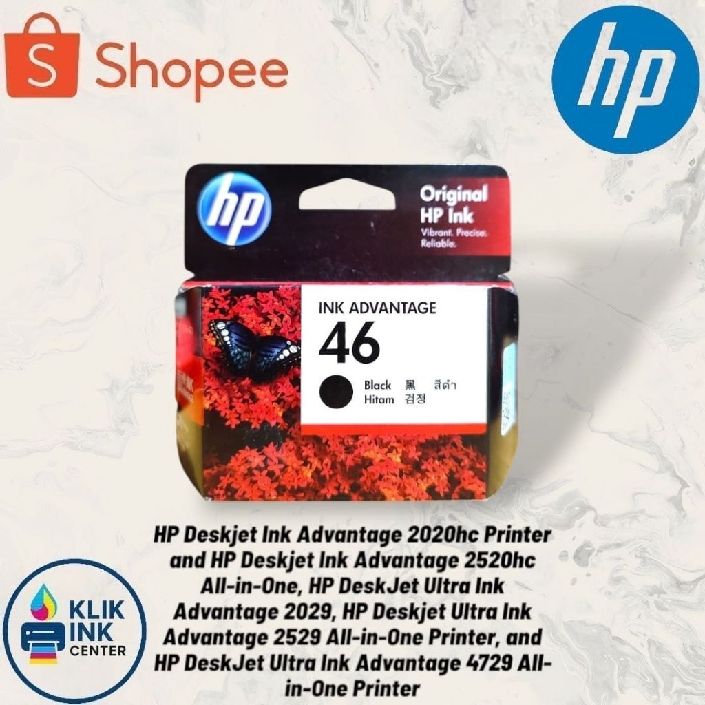 Tinta Hp 46 / Tinta Cartridge Hp 46 Black Original