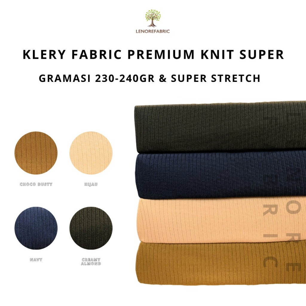 BAHAN KAIN • RIB KNIT PREMIUM - KLERY FABRIC