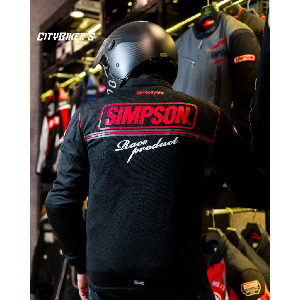 Simpson Jacket NSMC05 Black Red / Jacket meshcooltex