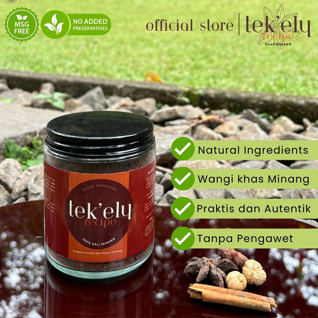 

Bumbu Serbaguna Rendang dan Gulai Tek' Ely - Rempah Asli Minang (150gr)