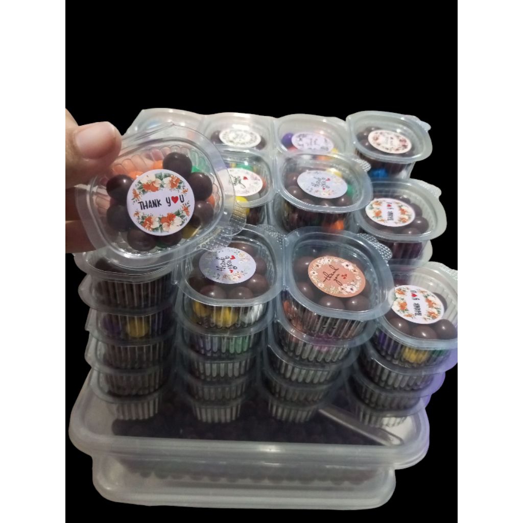 

paket 100 pcs Bola bola biskuit kemasan 25 ml