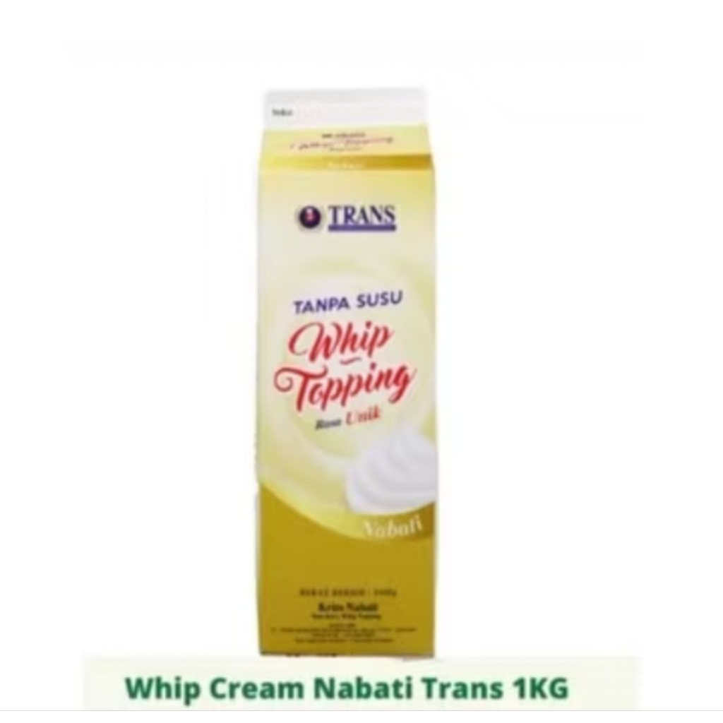 

WHIPPING CREAM /WHIP CREAM NABATI TRANS 1LTR/ WHIPPING CREAM NABATI