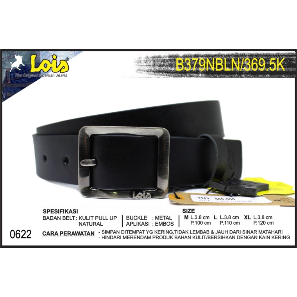 Ikat Pinggang Kulit Pria Belt Lois Original Gesper Belt Kulit