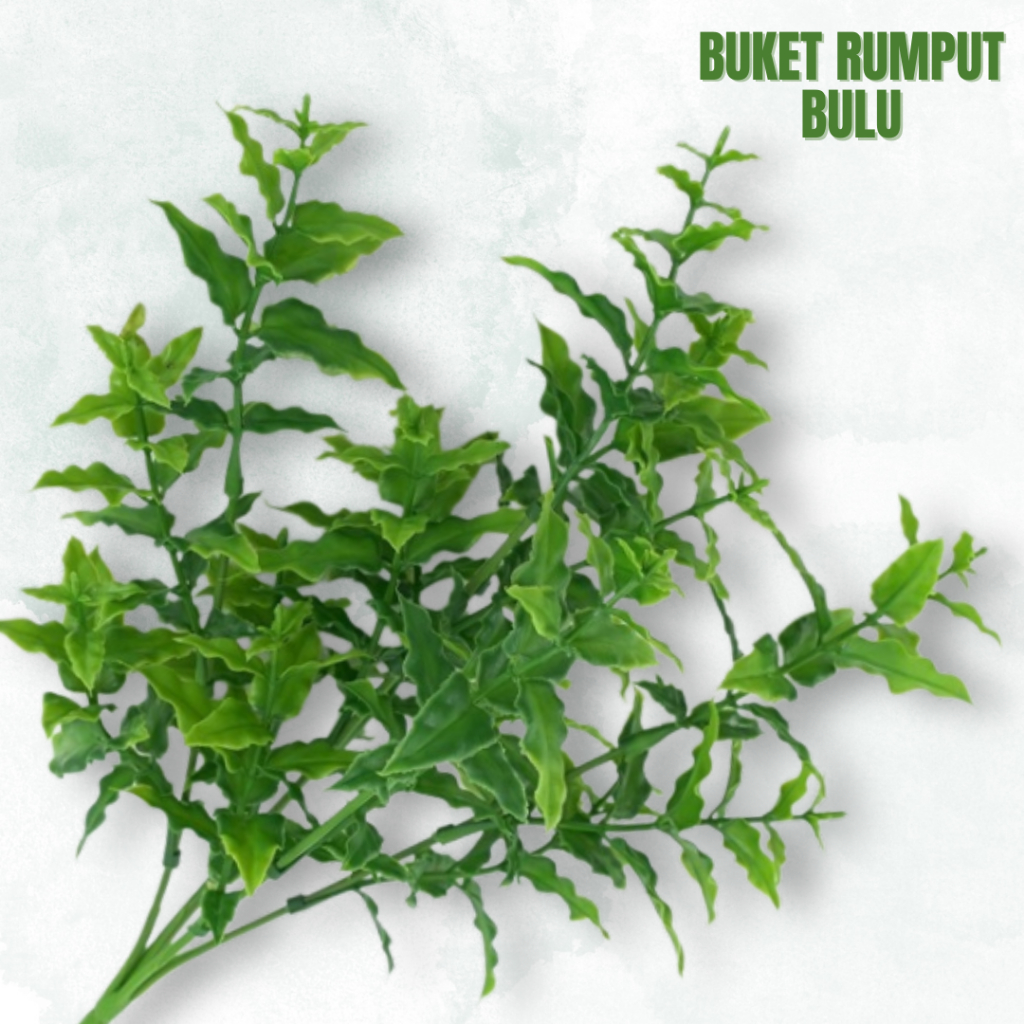 Buket Daun Devils Backbone Plastik   - Hiasan Daun Rumput Artificial - Tanaman Hias - Buket Rumput