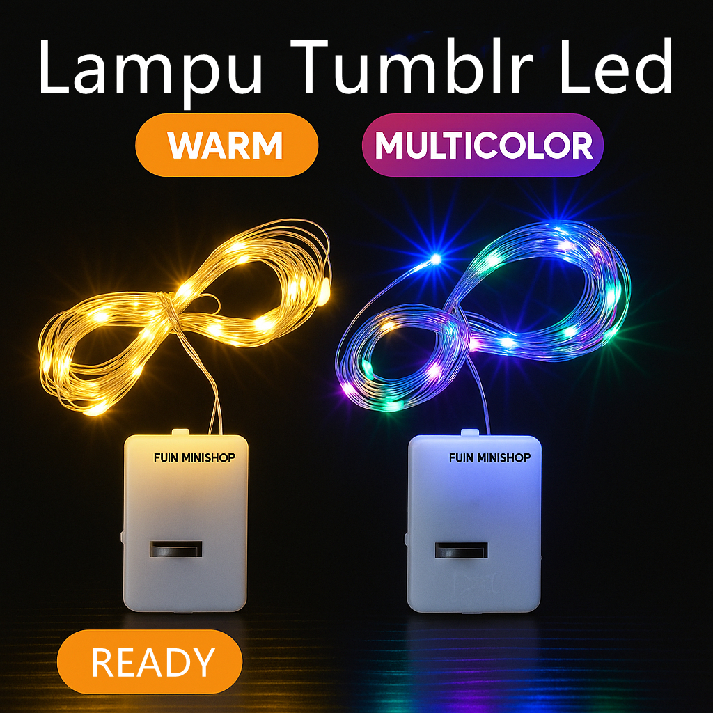 Lampu Natal Tumblr Rainbow LED Hias Panjang 1 Meter  / Lampu LED Tumblr