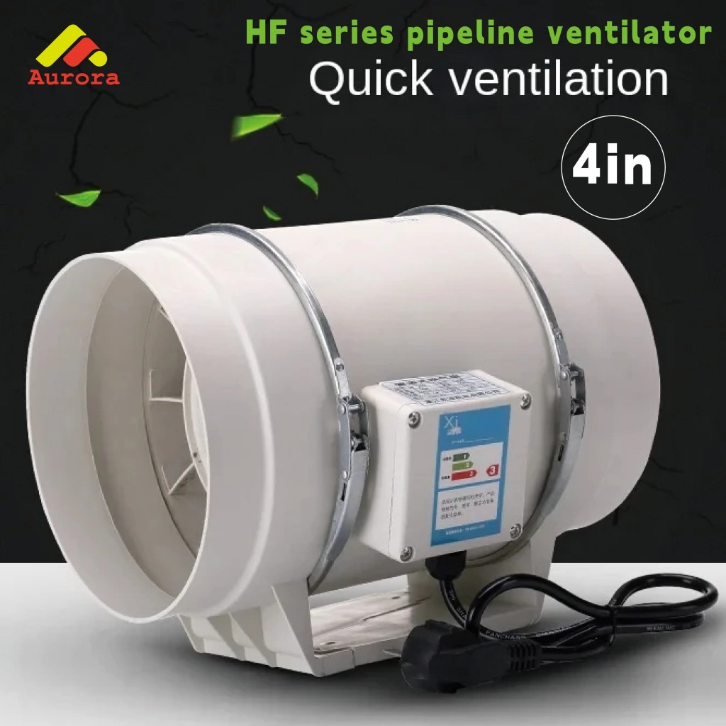 4 Inch Blower Exhaust Fan Kipas Mountable Exhaust Fan Tekanan Meningkatkan Fan Ventilator Kamar Mand