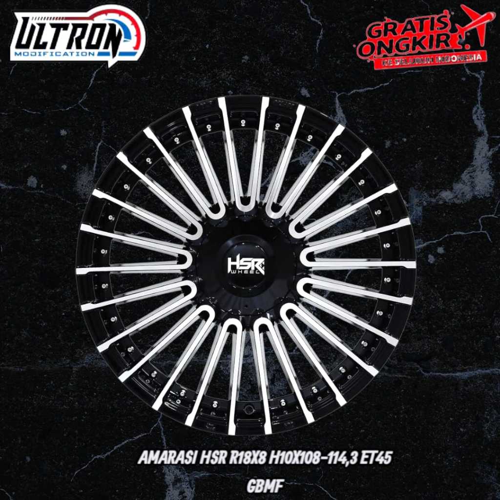 VELG RACING HSR AMARASI R18 BUAT MOBIL ACCORD,CAMRY,CORTEZ,HRV RING 18