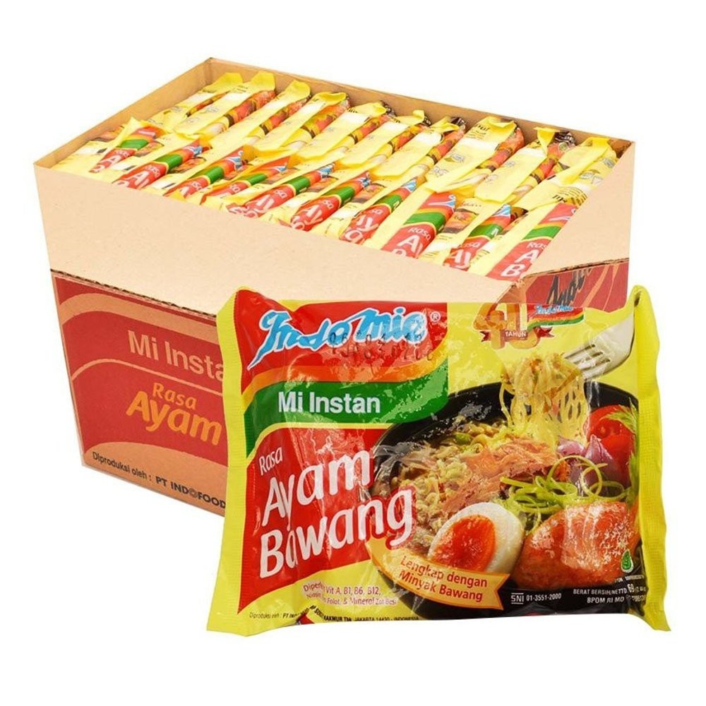

INDOMIE Rasa Ayam Bawang Dus (40pcs) Kuah Minyak Bawang
