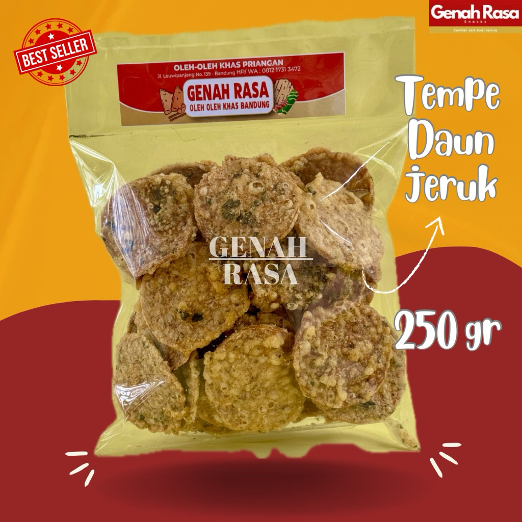 

Keripik Tempe Goreng Bandung Original Daun Jeruk 250gr GENAH RASA