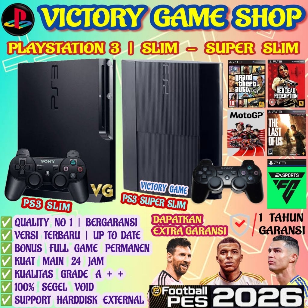 PS3 | PS3 SLIM SERI 25 CFW MURNI | PS3 SLIM SERI 3X | PS3 SUPER SLIM SERI 4X | HEN CFW |  ORIGINAL K