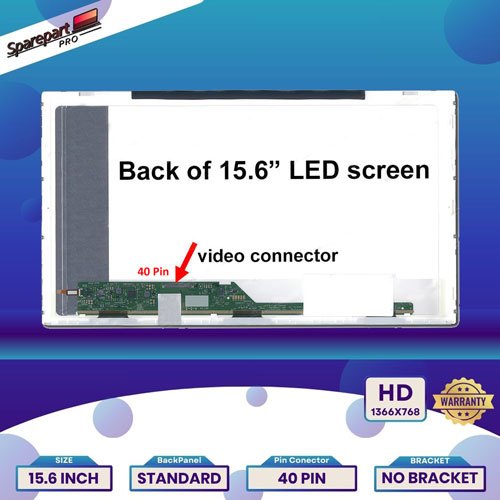 High Quality LCD LED Laptop HP 15-R012TX 15.6" Inch 40 Pin Slim - GARANSI