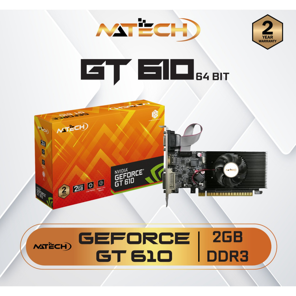 VGA CARD / VGA NVIDIA GT610 / VGA GT610 / VGA NATECH GT610 LP 2GB DDR3 64BIT