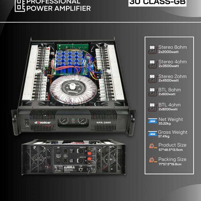 Power Class GB dbvoice NPA2000 Original Power Amplifier dB Voice NPA 2000