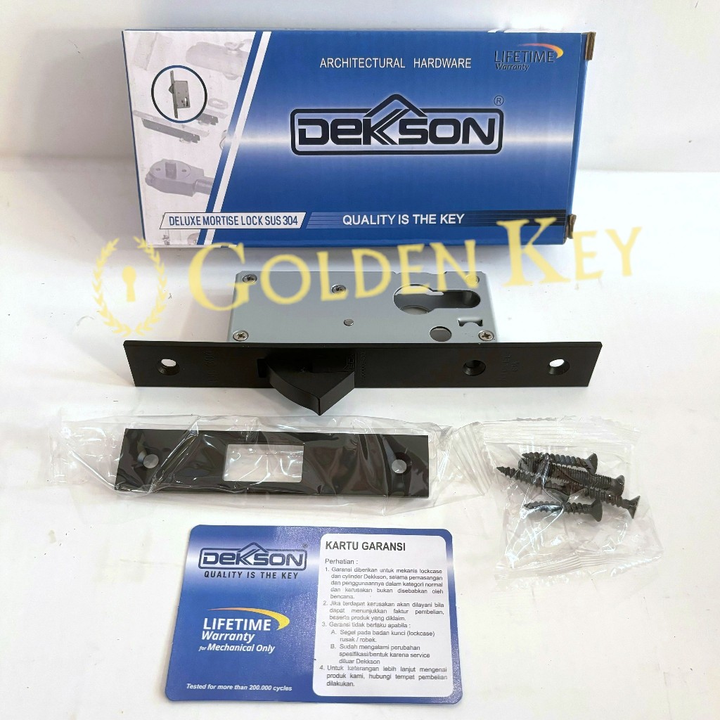 Body Bodi Kunci 83100 Dekkson Dekson Black Hitam Mortise Lock Lockcase Pintu Sliding Geser