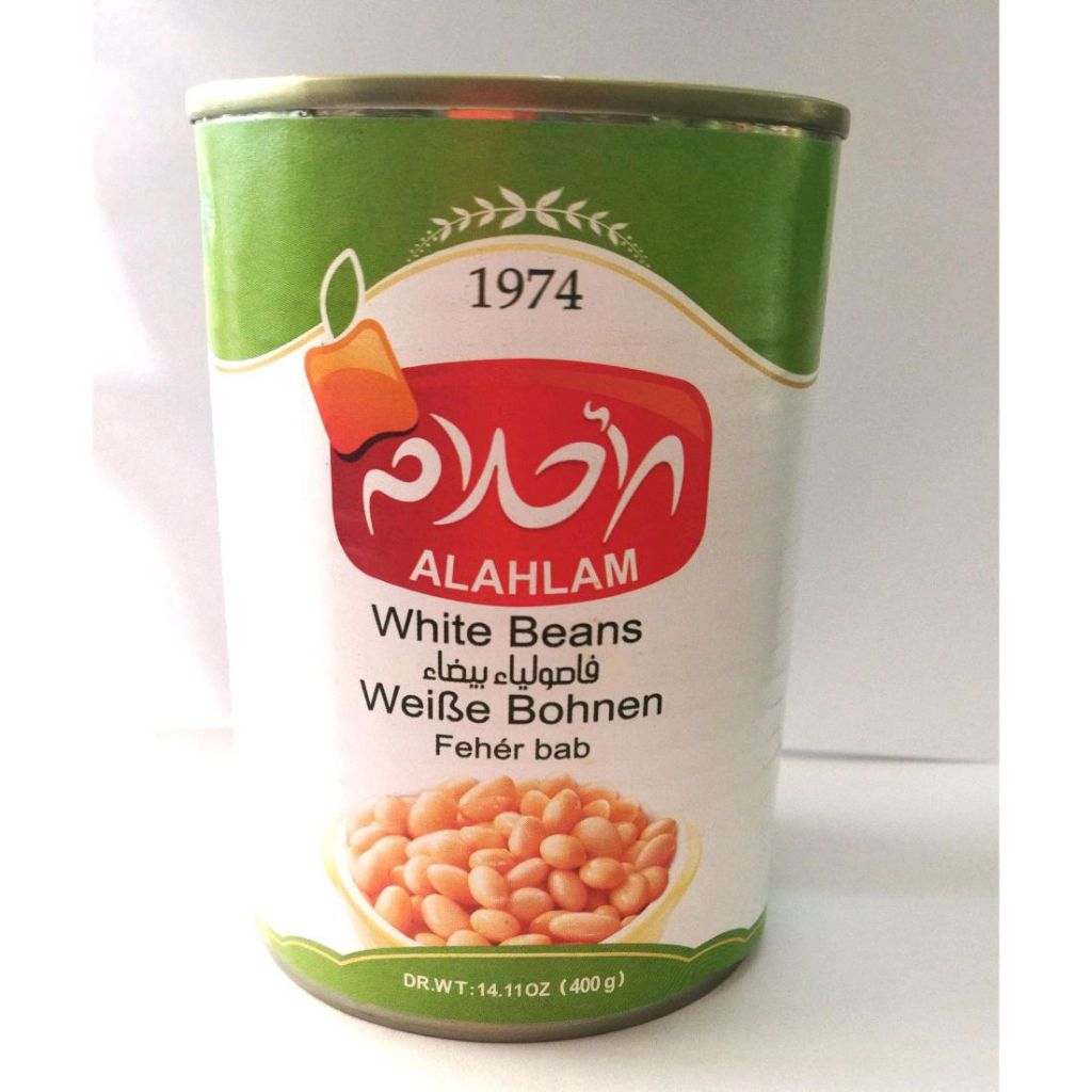 

Alahlam white beans - Kacang putih kaleng dalam larutan garam - 400 gram