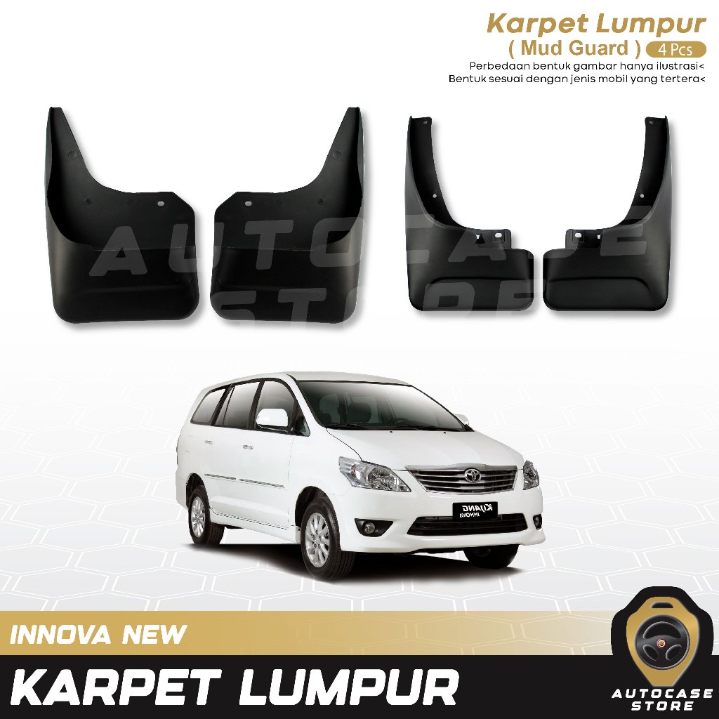 KARPET LUMPUR INNOVA OLD 2007-2015 1 SET 4PCS DEPAN BELAKANG PNP AKSESORIS MOBIL