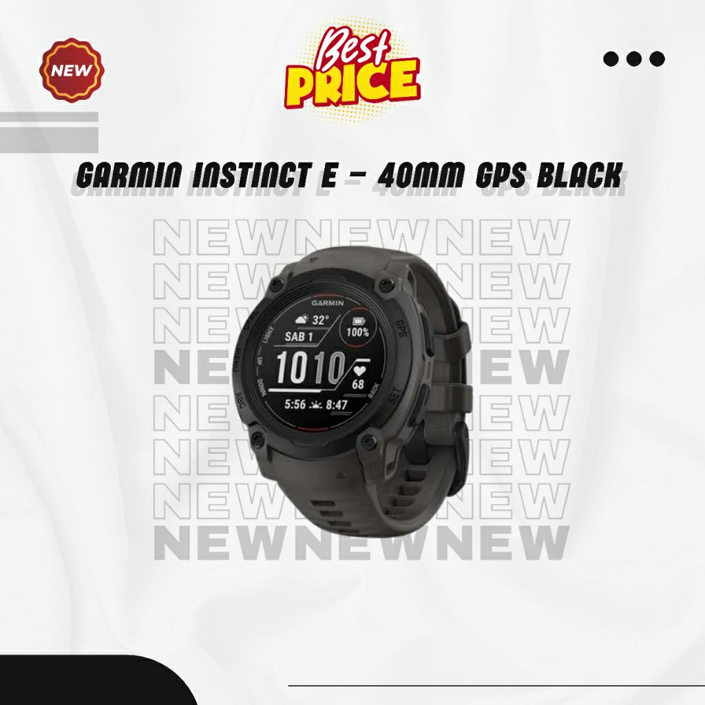 GARMIN Instinct E – 40mm Jam Tangan GPS Black With Charcoal