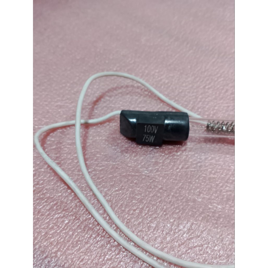 heater pemanas heater defros aqua barang original 100V 75W panjang kaca 26,7cm
diameter kaca -+12mm

