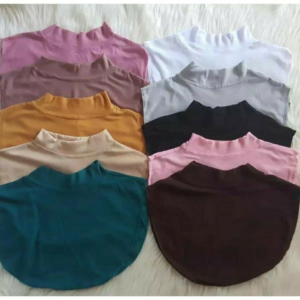 MANSET LEHER WANITA / DALEMAN KERUDUNG HIJAB JILBAB BAJU / INNER KERUDUNG HIJAB JILBAB BAJU KRUDUNG