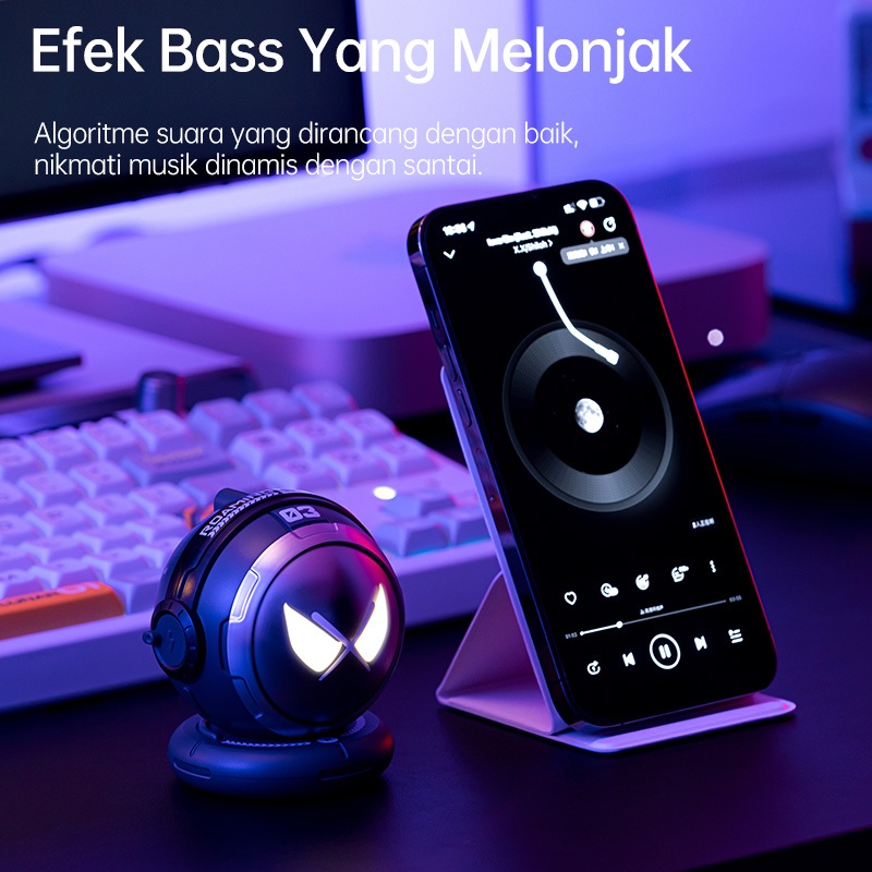 Kivee Speaker Luar Ruangan Nirkabel Bluetooth dengan Pengisian Daya USB dan Speaker Mini