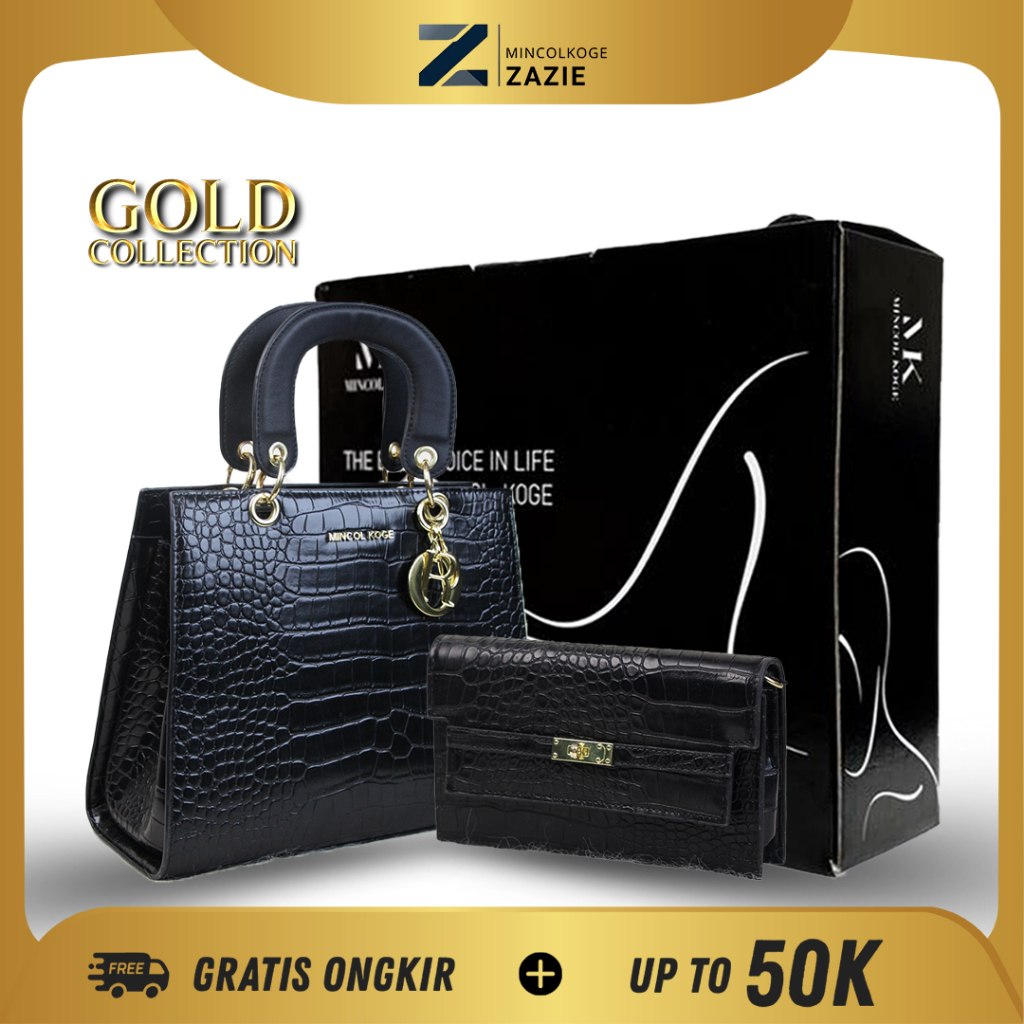 [FREE BOX] MK PRO Tas Fashion Wanita Tas Selempang Wanita Slingbag Wanita Gift Set 3 In 1 SYL-2003