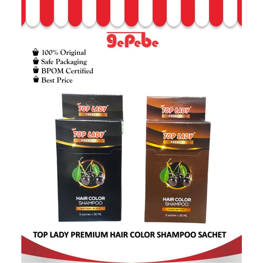 TOP LADY PREMIUM HAIR COLOR SHAMPOO SACHET