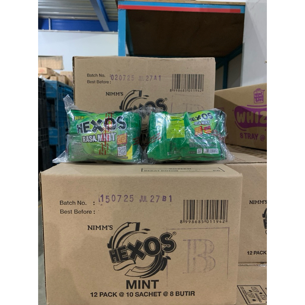 

Hexos Mint Kemasan Ziplock 8 butir 1 plastik isi 10 sachet.