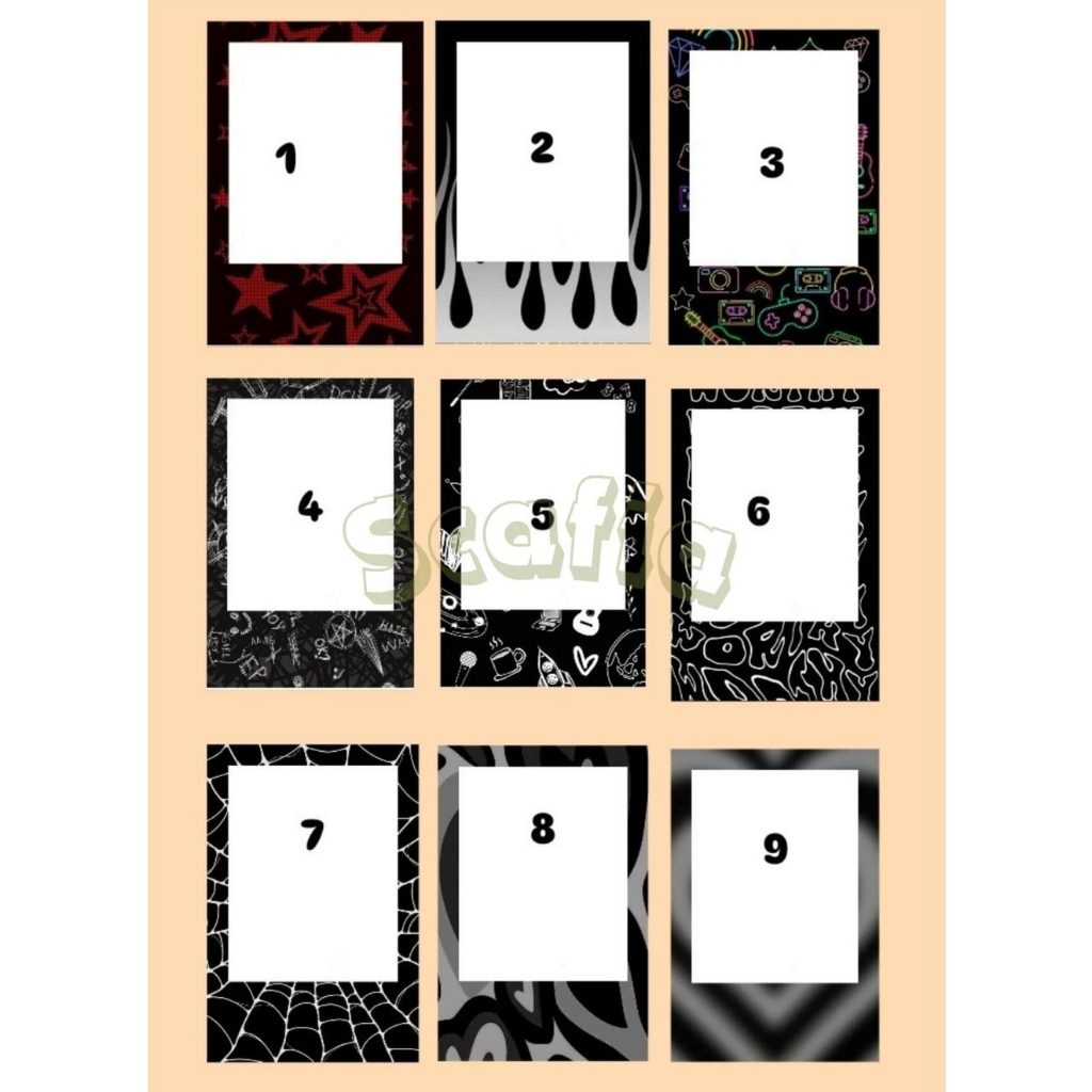 Foto Polaroid custom | Hitam Aesthetic | Foto 2r Murah |Custom sesuka mu