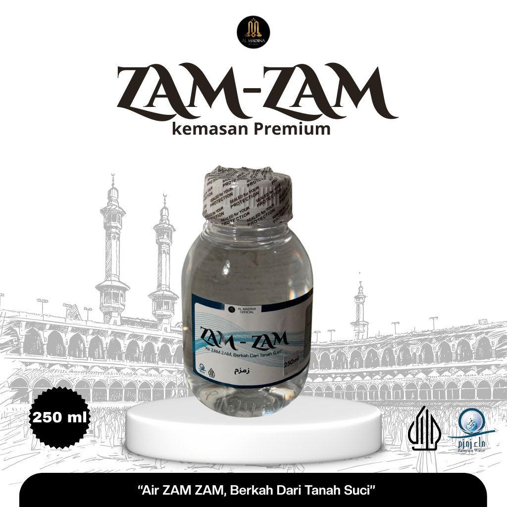 

air zam zam kemasan 250 ml premium asli oleh oleh haji dan umroh praktis