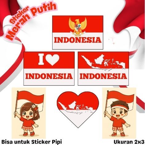 

Stiker Bendera Merah Putih, Stiker Pipi Merah Putih | Stiker Indonesia | Stiker 17 Agustusan | Harga untuk 100 sticker