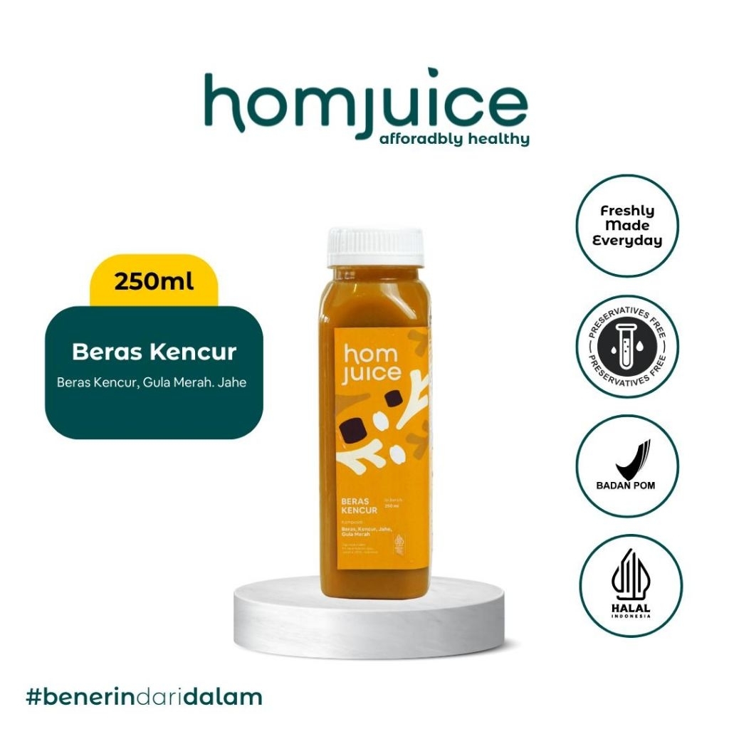 

Homjuice - Beras Kencur 250 ml (Cold-Pressed Juice/Jus/Detox)