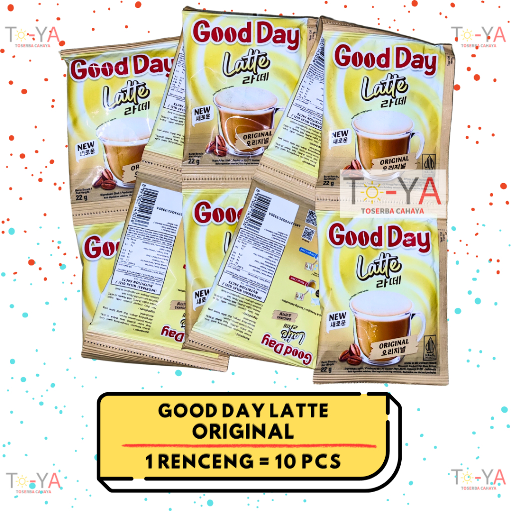 

Good Day GD LATTE ORIGINAL | BUTTERSCOTCH Korean Taste Sachet - 1 Renceng / 10 Pcs