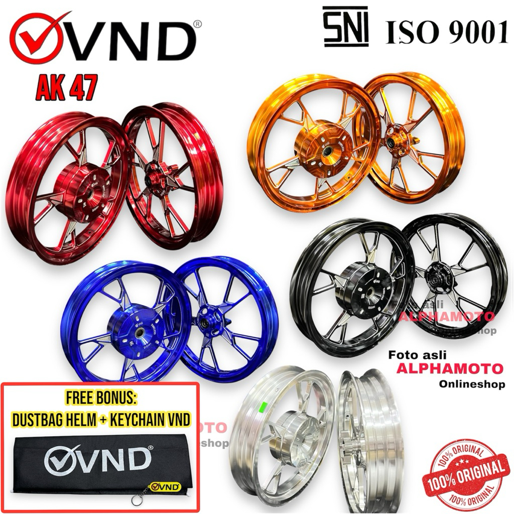 VELG VND AK47 CNC BEAT SCOOPY VARIO SPACY GENIO FI INJEKSI KARBU 110 125 150 DELUX POP ESP TECHNO AK