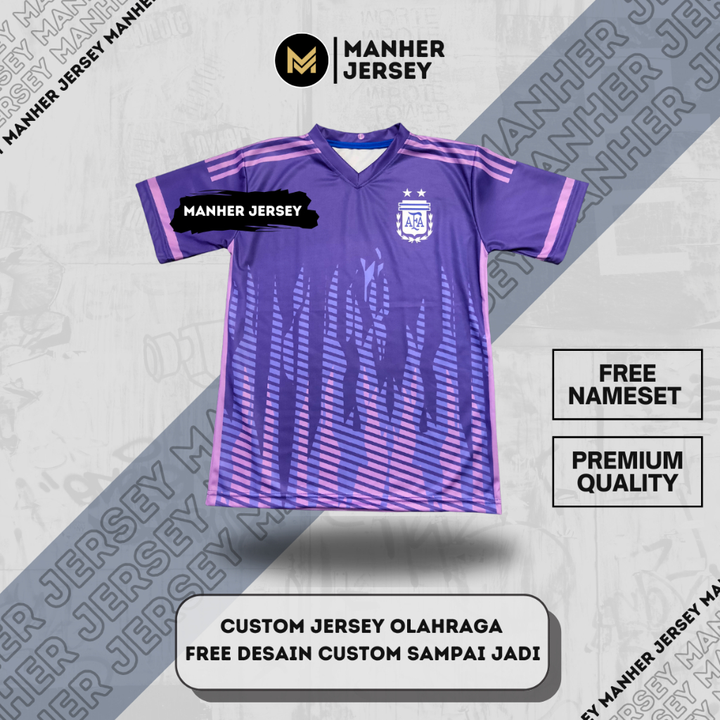 JERSEY ARGENTINA 2022 AWAY UNGU FULL PRINTING