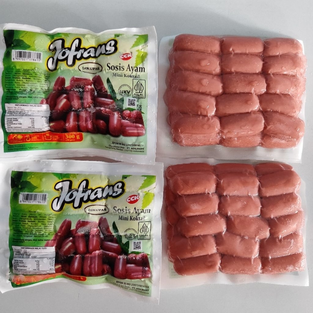 

Jofrans Sosis Ayam Mini Coctail 300g Isi 30