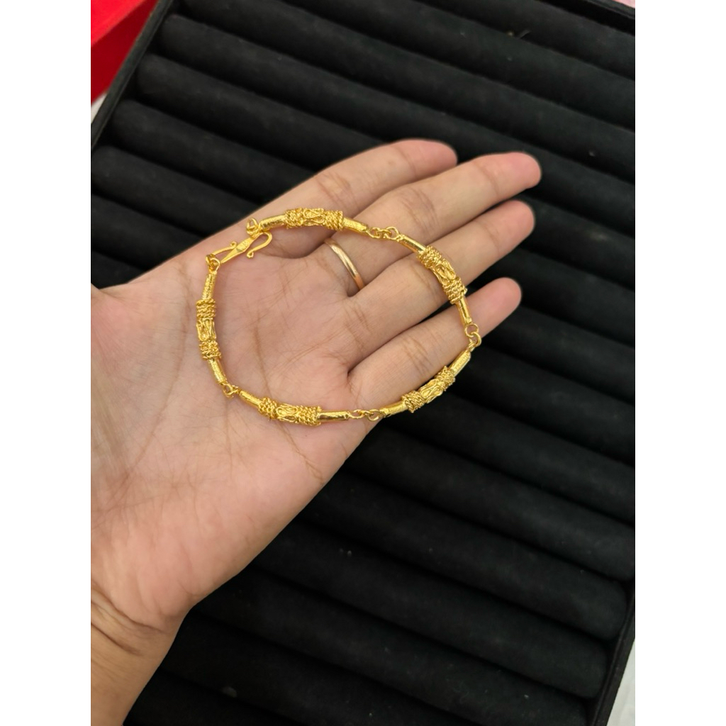 gelang bambu kuningan