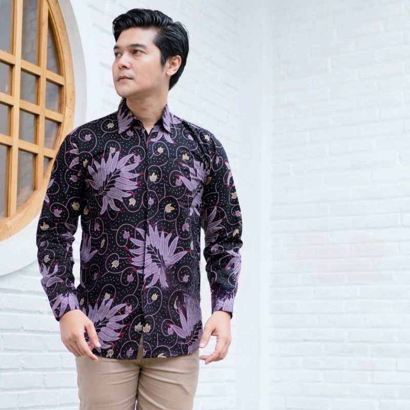 Kemeja Batik Adijaya Fashion 2025 Batik Lawasan Prabusena Lengan Panjang Baju Batik Pria Kemeja Bati
