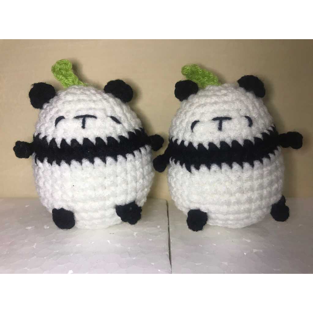 amigurumi panda / boneka panda / gantungan panda / gantungan tas