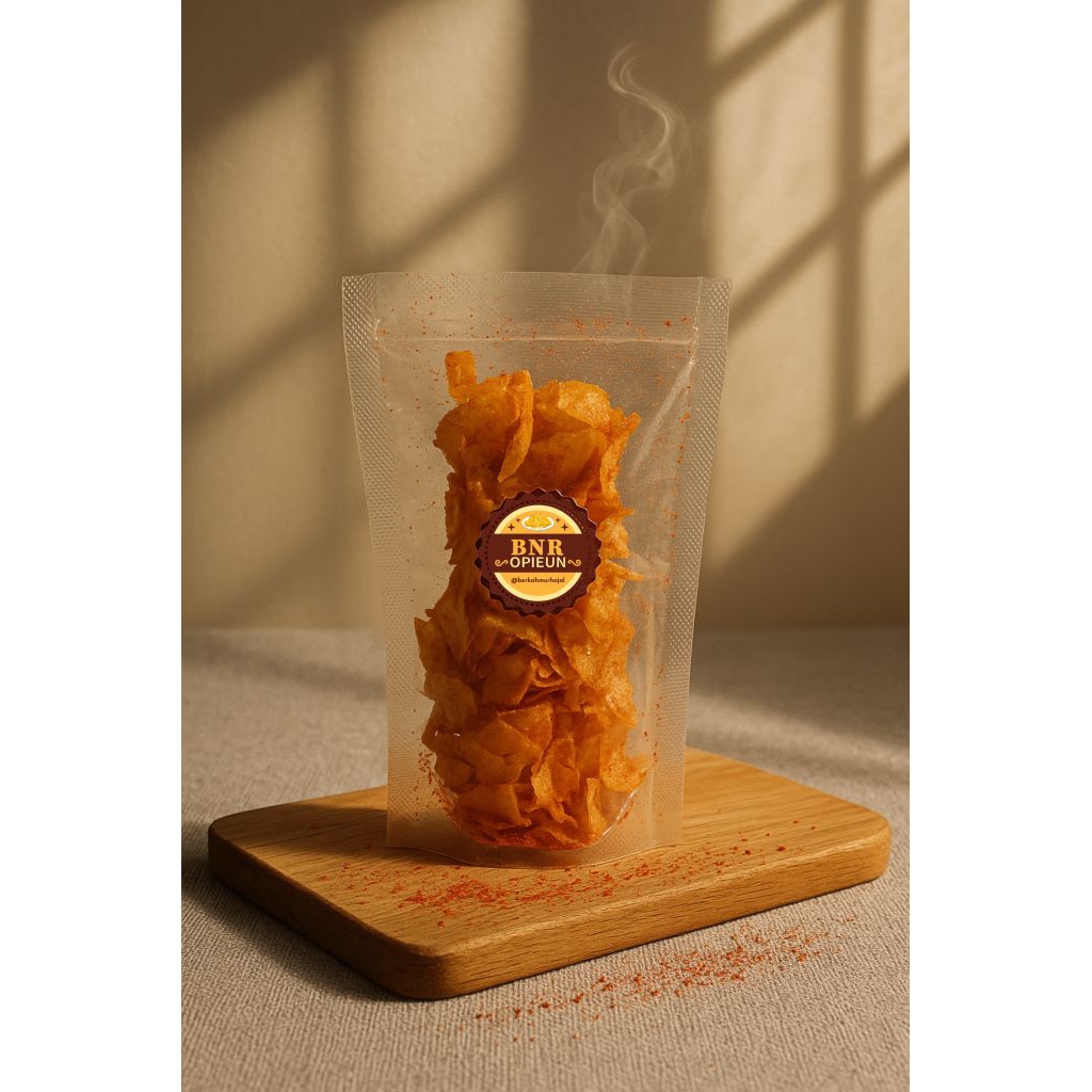 

Keripik Singkong Pedas Cabai Merah 20g – Cemilan Renyah Gurih Murah