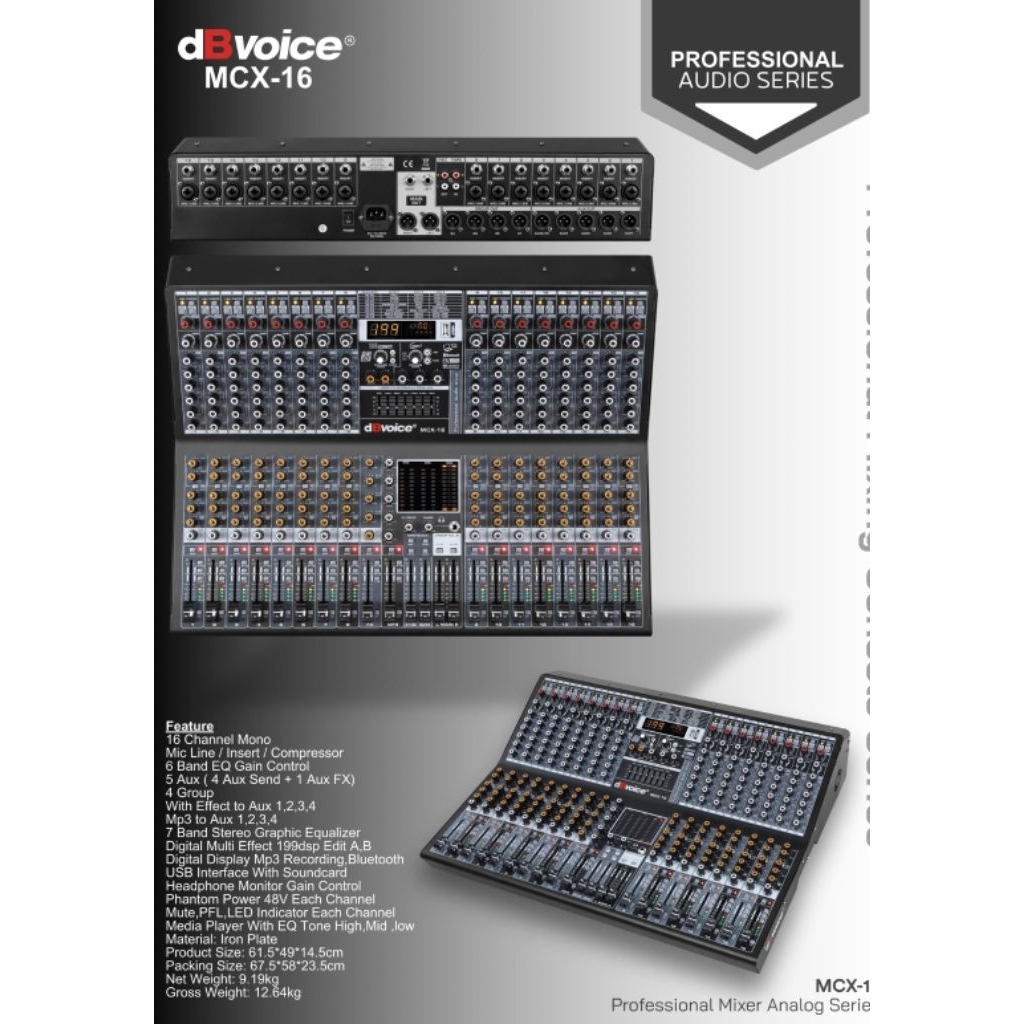 Mixer DBVOICE MCX 16 Original 16 Channel DBVOICE MCX-16