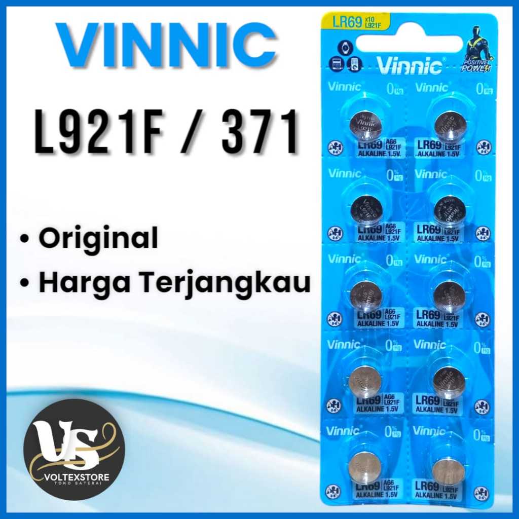 Baterai Vinnic L921F 371 Original Batre Jam Tangan 920 LR920 L920Gh LR921 Alkaline Battery 1.5V