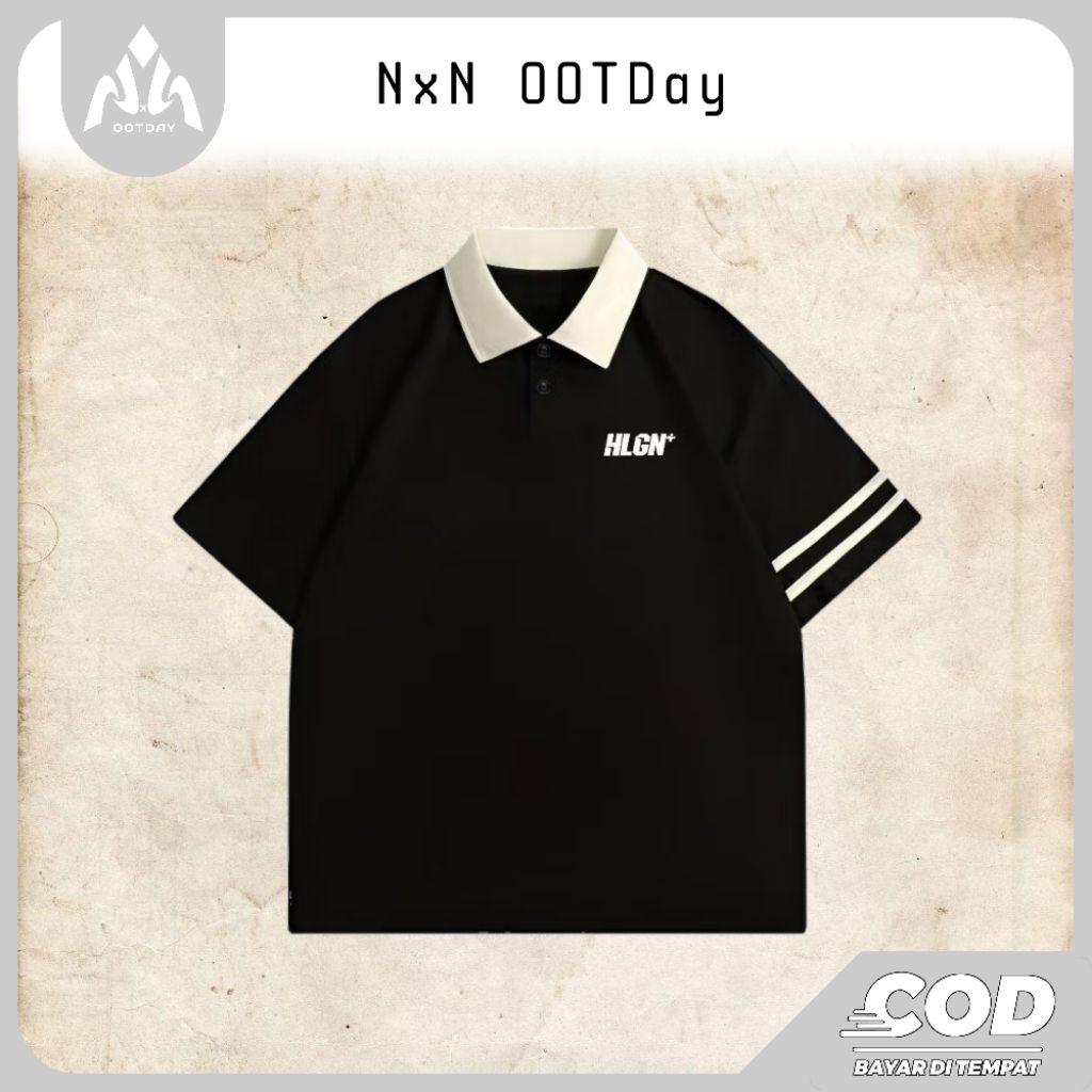 Kaos Polo Shirt Pria Kerah Polos Rugby Bahan Cotton