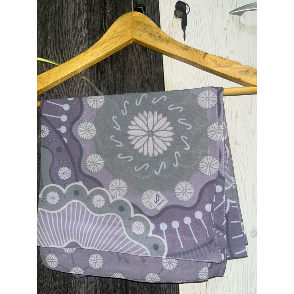 Jilbab rabbani motif warna lilac