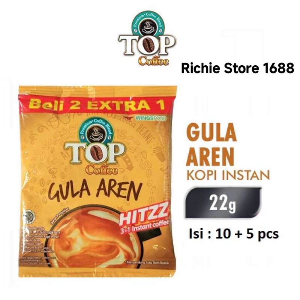 

(Promo) Top Kopi Gula Aren Hitzz Renceng 15 saset