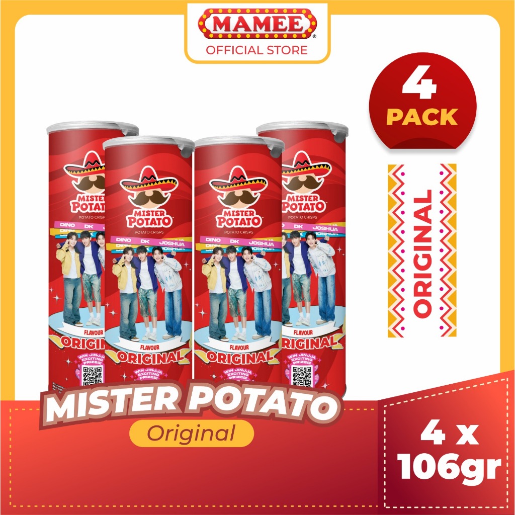 

Mister Potato Crisps Original 106gr SVT JINJJA CRUNCH Edition - 4 Pcs