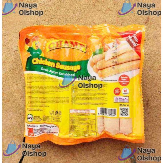 

champ sosis chiken sausage 375 gram isi 15 pcs