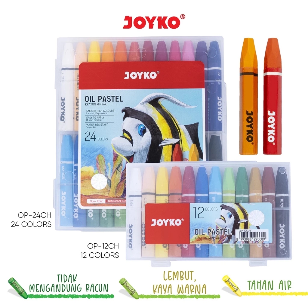 

Krayon Minyak Oil Pastel Joyko OP-12CH / OP-24CH(1SET)
