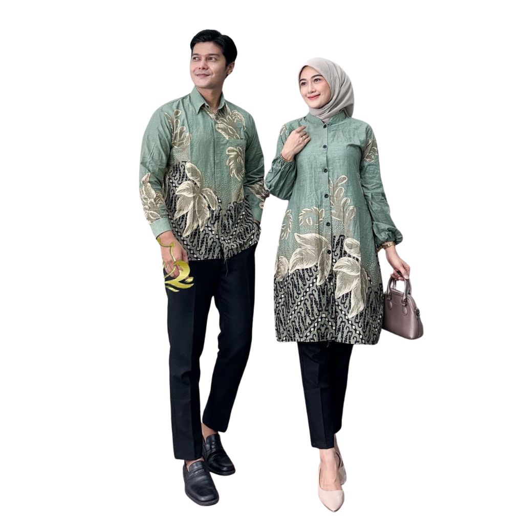 Couple Batik Katun Premium – Baju Atasan Batik Pasangan Modern Elegan