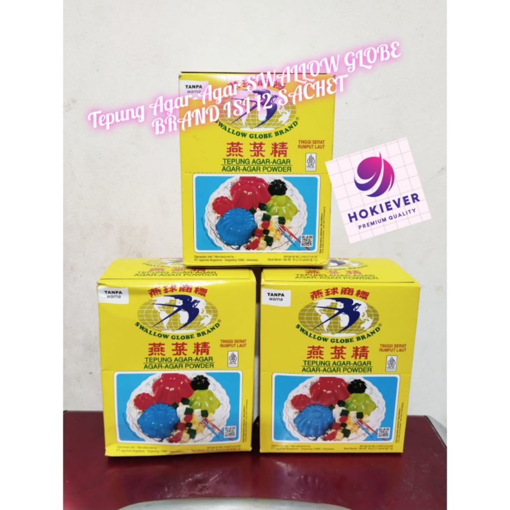 

TEPUNG AGAR-AGAR SWALLOW GLOBE BRAND